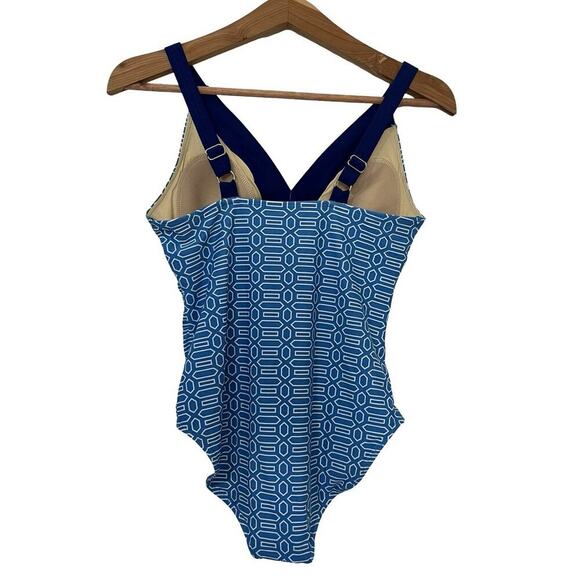 Talbots x Cabana Life Embroidered One Piece Swimsuit Small Tropical Beach UPF 50 - Picture 2 of 9
